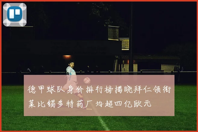 德甲球队身价排行榜揭晓拜仁领衔莱比锡多特药厂均超四亿欧元